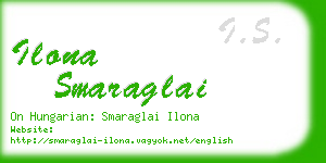 ilona smaraglai business card